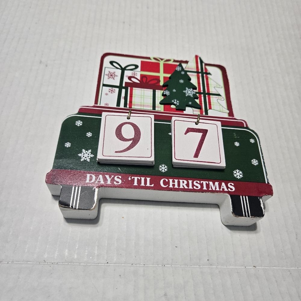 Christmas Countdown Holiday advent calendar old truck  NEW